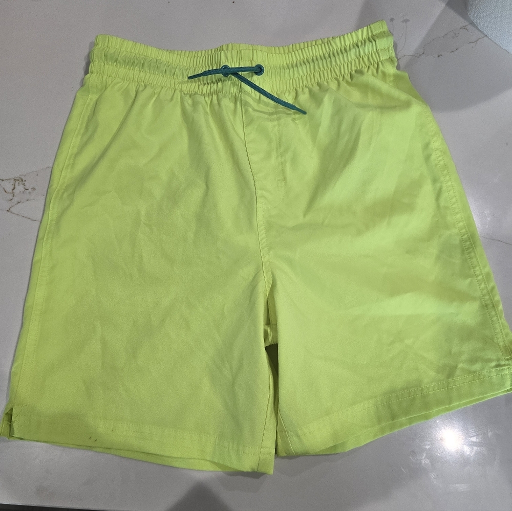 Men's Neon Yellow Swim Trunks